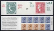Great Britain 1981-85 Postal History series #13 (Surface Printed Stamps) £1.54 booklet with selvedge at left, SG FQ3A