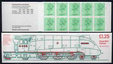 Great Britain 1983 Railways Engines #3 (LNER Mallard) £1.25 folded booklet with margin at left SG FK7A