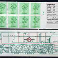 Great Britain 1983 Railways Engines #4 (SR/BR Clan Line) £1.25 folded booklet with margin at right with cyl number SG FK8B