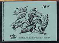 Great Britain 1971-72 British Flowers #8 - Deadly Nightshade 50p booklet (Nov 1972) complete and fine, SG DT8