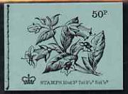 Great Britain 1971-72 British Flowers #8 - Deadly Nightshade 50p booklet (Nov 1972) complete and fine, SG DT8