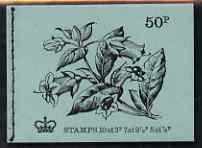 Great Britain 1971-72 British Flowers #8 - Deadly Nightshade 50p booklet (Nov 1972) complete and fine, SG DT8