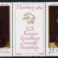 Poland 1984 Universal Postal Union Congress (Painting se-tenant with label) unmounted mint SG 2936