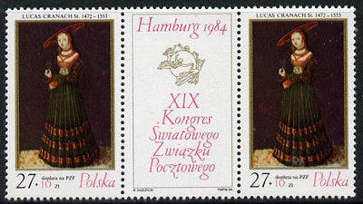 Poland 1984 Universal Postal Union Congress (Painting se-tenant with label) unmounted mint SG 2936