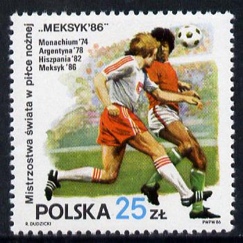 Poland 1986 Football World Cup unmounted mint SG 3041