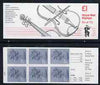 Great Britain 1986-87 Musical Instruments #1 (Violin) £1 booklet complete with cyl number, SG FH5