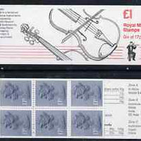 Great Britain 1986-87 Musical Instruments #1 (Violin) £1 booklet complete with cyl number, SG FH5
