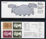 Great Britain 1988 London Zoo #4 (Child's Drawing of Elephants) 50p booklet complete with cyl numbers, SG FB49