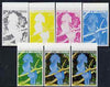 Equatorial Guinea 1974 Australian Birds 2P75 La Gura Bird, the set of 7 imperf progressive proofs comprising the 4 individual colours, plus 2, 3 and all 4-colour composites, superb unmounted mint, Mi 489
