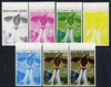 Equatorial Guinea 1974 Australian Birds 25P El Paradisea Mayor Bird, the set of 7 imperf progressive proofs comprising the 4 individual colours, plus 2, 3 and all 4-colour composites, superb unmounted mint, Mi 494
