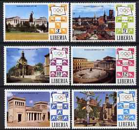 Liberia 1971 Munich Olympic Games (Views of Munich) set of 6 unmounted mint, SG 1067-72