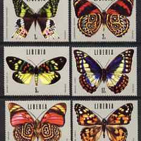 Liberia 1974 Tropical Butterflies set of 6 unmounted mint, SG 1210-15