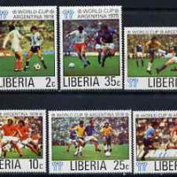 Liberia 1978 Football World Cup perf set of 6 unmounted mint SG 1341-46