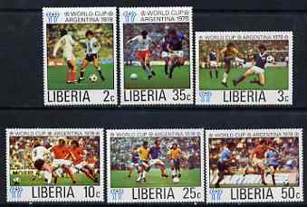 Liberia 1978 Football World Cup perf set of 6 unmounted mint SG 1341-46