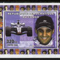 Congo 2006 Formula 1 Drivers #2 Juan Montoya imperf sheetlet cto used