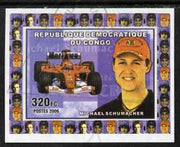 Congo 2006 Formula 1 Drivers #3 Michael Schumacher imperf sheetlet cto used