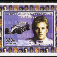 Congo 2006 Formula 1 Drivers #4 Kimi Raikkonen imperf sheetlet cto used