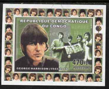Congo 2006 The Beatles #3 George Harrison imperf sheetlet cto used