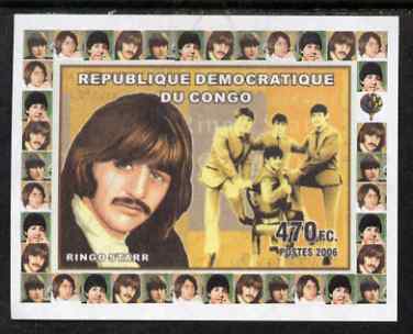 Congo 2006 The Beatles #4 Ringo Starr imperf sheetlet cto used