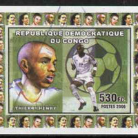 Congo 2006 Footballers #1 Thierry Henry imperf sheetlet cto used