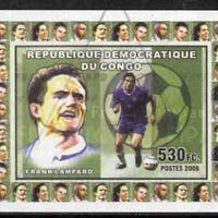 Congo 2006 Footballers #3 Frank Lampard imperf sheetlet cto used