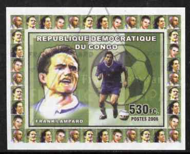 Congo 2006 Footballers #3 Frank Lampard imperf sheetlet cto used
