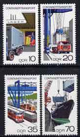 Germany - East 1978 Container Goods Traffic perf set of 4 unmounted mint, SG E2037-40