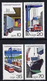 Germany - East 1978 Container Goods Traffic perf set of 4 unmounted mint, SG E2037-40
