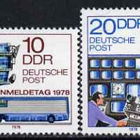 Germany - East 1978 World Telecommunications Day perf set of 2 unmounted mint, SG E2031-32