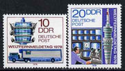 Germany - East 1978 World Telecommunications Day perf set of 2 unmounted mint, SG E2031-32