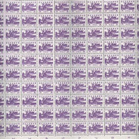 Malaya - Japanese Occupation 1943 Shrine 15c violet complete folded sheet of 100, a scarce survivor unmounted mint SG J303