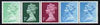 Great Britain 1971 Machin multi-value coil (6p,2p,1p,1/2p,1/2p) with constant variety 'white flaw above P of first 1/2p' (ex G3 coil roll 10) unmounted mint