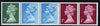 Great Britain 1971 Machin multi-value coil (2p,1/2p,1/2p,1p,1p) with constant variety 'Background retouch on 2nd 1/2p' SG U46var (ex G1 coil roll 8) unmounted mint