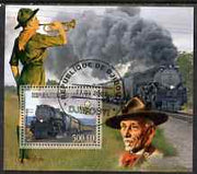 Djibouti 2007 Steam Trains #2 perf m/sheet with Scouts in background fine cto used