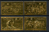 Tanzania 1987 Queen's 60th Birthday imperf set of 4 values embossed in 22k gold foil unmounted mint (as SG 517-20)