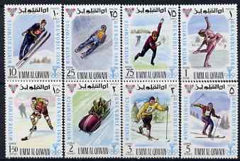 Umm Al Qiwain 1968 Grenoble Olympic Games perf set of 8 unmounted mint, Mi 233-40