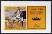 Nagaland 1973 Royal Wedding (Horses) imperf souvenir sheet unmounted mint