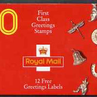 Great Britain 1991 Greeting Stamps (Good Luck) booklet containing pane of 10,plus 12 labels