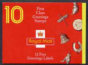 Great Britain 1991 Greeting Stamps (Good Luck) booklet containing pane of 10,plus 12 labels