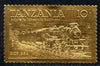 Tanzania 1985 Railways 10s (Loco 3107) embossed in 22k gold unmounted mint as SG 431
