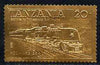 Tanzania 1985 Railways 20s (Loco 6004) embossed in 22k gold unmounted mint as SG 432