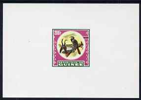 Guinea - Conakry 1980's Cormorant 200f imperf colour trial deluxe sheet (red background) on ungummed paper (probably an essay as this design was never issued)