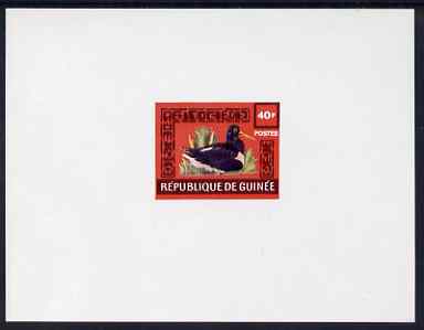 Guinea - Conakry 1980's Oyster Catcher 40f imperf colour trial deluxe sheet (red background) on ungummed paper (probably an essay as this design was never issued)