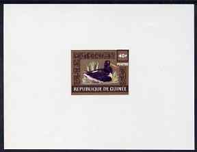 Guinea - Conakry 1980's Oyster Catcher 40f imperf colour trial deluxe sheet (brown background) on ungummed paper, slight wrinkle (probably an essay as this design was never issued)