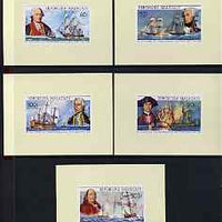 Malagasy Republic 1976 USA Bicentenary (1st issue) the set of 5 imperf deluxe sheets unmounted mint, as SG 305-309