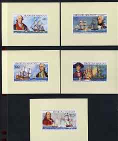 Malagasy Republic 1976 USA Bicentenary (1st issue) the set of 5 imperf deluxe sheets unmounted mint, as SG 305-309