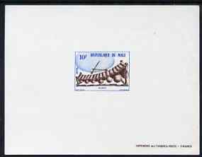 Mali 1973 Balafon 10f (Musical Instrument) imperf deluxe sheet on ungummed paper in issued colours, as SG 420