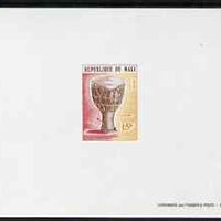 Mali 1973 Djembe 15f (Musical Instrument) imperf deluxe sheet on ungummed paper in issued colours, as SG 421