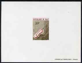 Mali 1973 Guitar 20f (Musical Instrument) imperf deluxe sheet on ungummed paper in issued colours, as SG 422