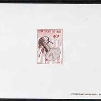 Mali 1973 N'Tamani 40f (Musical Instrument) imperf deluxe sheet on ungummed paper in issued colours, as SG 426